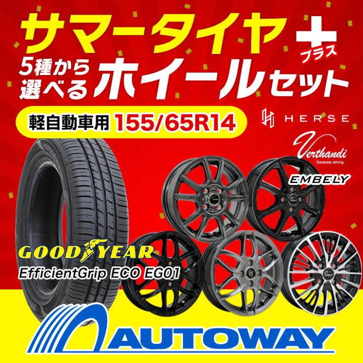 155/65R14 アルミホイール付夏タイヤ 2本のみ