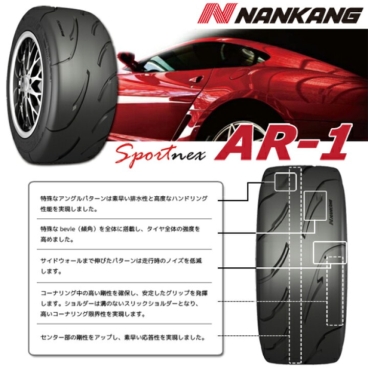 ナンカンAR-1 225-45R15 新品未使用1本1万2500円2本セットで2万5千 