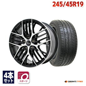 【P10倍！6/1限定】【取付対象】245/45R19 サマータイヤ タイヤホイールセット Verthandi YH-MS30V 19x8 +38 114.3x5 BK/POLISH + DX640 【送料無料】 (245/45/19 245-45-19 245/45-19) 夏タイヤ 19インチ 4本セット