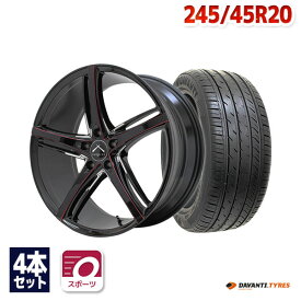 【P最大30倍！12/18】245/45R20 サマータイヤ タイヤホイールセット LUXALES PW-V1 20x8.5 +38 114.3x5 BK/R.MILLING + DX640 【送料無料】 (245/45/20 245-45-20 245/45-20) 夏タイヤ 20インチ
