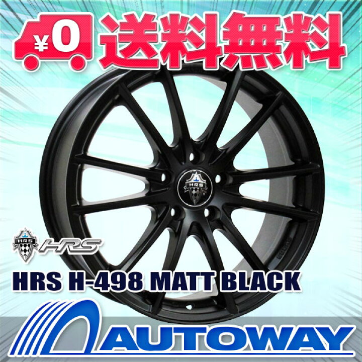 楽天市場】【4枚セット】 HRS H-498 18x8.0 +45 114.3x5 MATT BLACK 