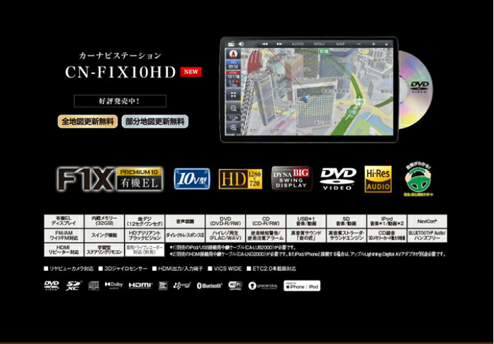 楽天市場】CN-F1X10HD 10V型有機ELディスプレイカーナビ パナソニック 