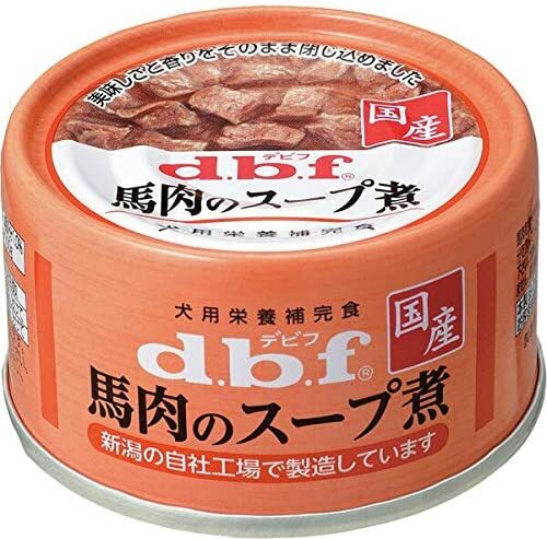 デビフ 缶詰 国産 犬 ペットフード dbf 日本製 栄養 ドッグフード 馬肉 スープ煮 65g ×24缶 | オルマ楽天市場店