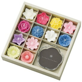 送料無料 送料込 カメヤマ 花型キャンドル・グラスセット(植物性) T9620-07-00