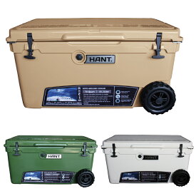【10日ポイント5倍】HANT(ハント) クーラーボックス 70QT(66.2L) キャスター付き