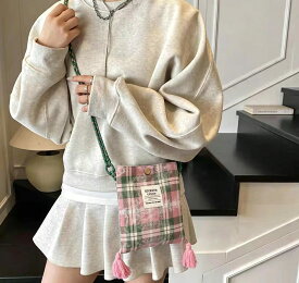 スマホショルダーバッグ 3色展開 大人可愛い 韓国風 小物入れ 軽量