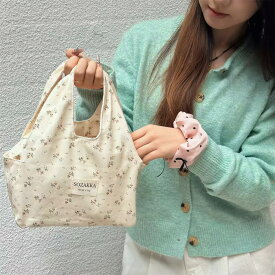 小花柄 ミニトートバッグ 小さめ 通勤 通学