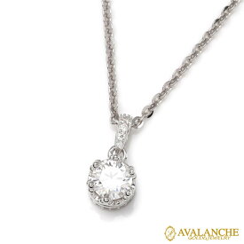 モアサナイト シルバー ネックレス&ペンダント 41cm CROWN-0.5CT-CH279