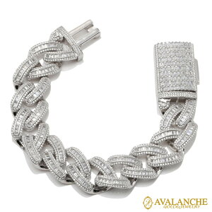 シルバー マイアミブレスレット 幅19mm 20cm AGMB94