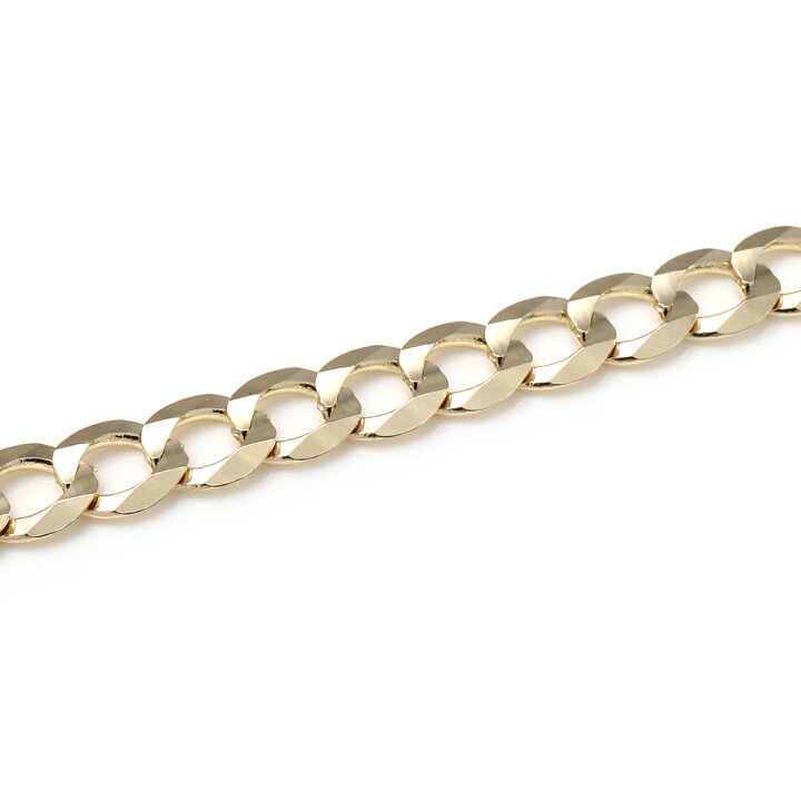 楽天市場】10K イエローゴールド キューバンネックレス 幅4.5mm 50cm