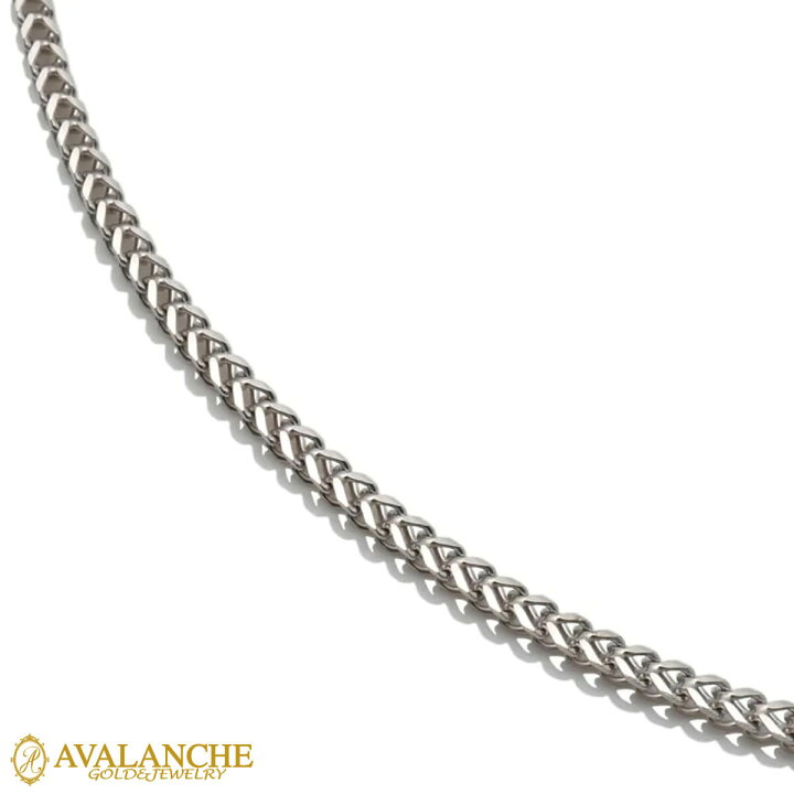 楽天市場】10K ホワイトゴールド フランクリンネックレス 幅1.5mm 45cm 