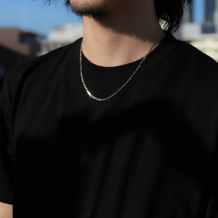 楽天市場】10K イエローゴールド フィガロネックレス 幅2.8mm 40cm 