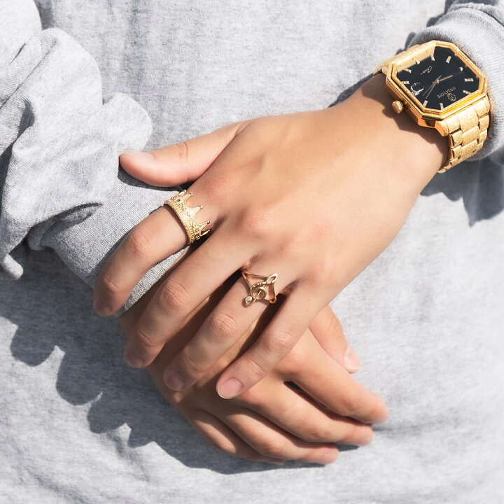 楽天市場】ダイヤモンド 10K イエローゴールド リング 11号-21号 1  