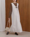 ブージュルード BouJeloud 2way jumper skirt ジャンスカ アイボリー チャコール ベージュ モカ ブラック M ワンピース ポリエステル ポリウレタン Vネック バックリボン イージーカットジョーゼット ストレッチ おしゃれ かわいい 春 夏 カジュアル