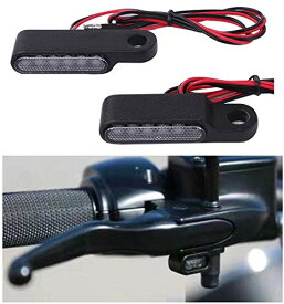 ハーレー 小型 LED ウインカー 左右 2個 セット アンバー ライト ランプ スモーク クリア レンズ ブレーキ パット KRB187 (クリア)