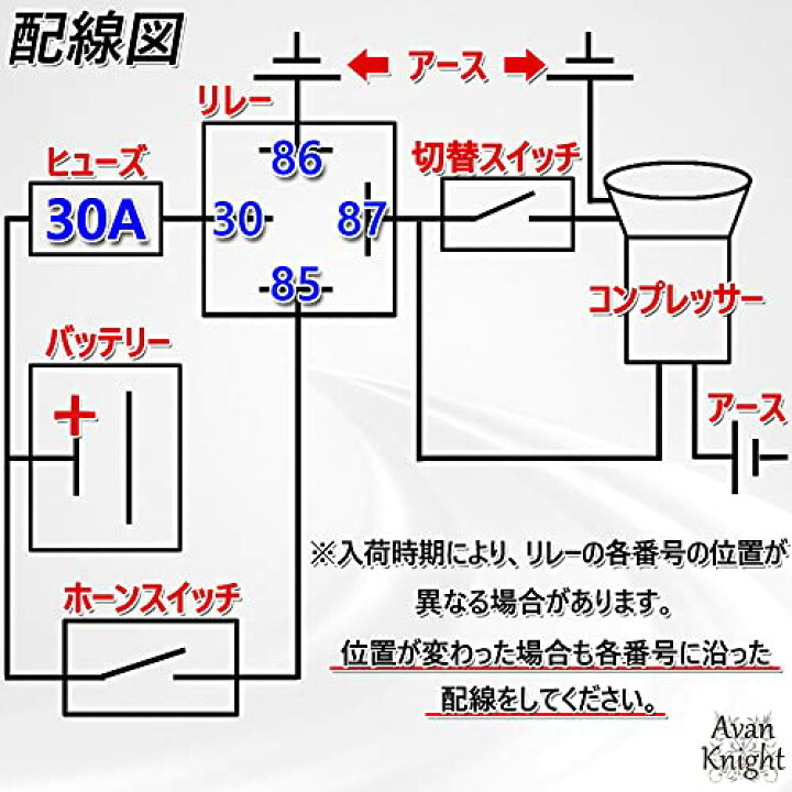 楽天市場】[Avan Knight] 3連 パリラリ ミュージック エア ホーン 12V 