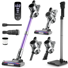 ★12/13迄1000円OFF★掃除機 コードレス【新登場！65Kpa強力吸引&収納充電スタント付き】 コードレス掃除機 LEDライト付き サイクロン式 700Wハイパワー 3段吸引力 LED液晶 伸縮パイプ 着脱式バッテリー 長時間稼働 カーペット/ソファー/カーテン/車 1年保証