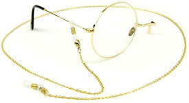 モノクル 片眼鏡 右目用 チェーン付き 丸メガネ 眼鏡 コスプレ ファッション (ゴールド)