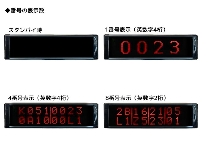 楽天市場】飲食店 呼び出しチャイム 8番号表示 受信機モニター2台 中継 