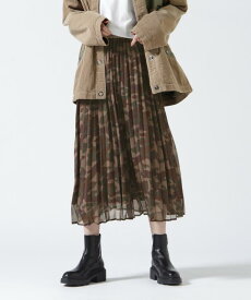 ★SALE｜AVIREX 公式通販｜PLEATED CAMOPRINT CHIFFON SKIRT/ プリーツカモプリントシフォンスカート(アビレックス アヴィレックス)レディース 女性※セール品につき交換 返品不可