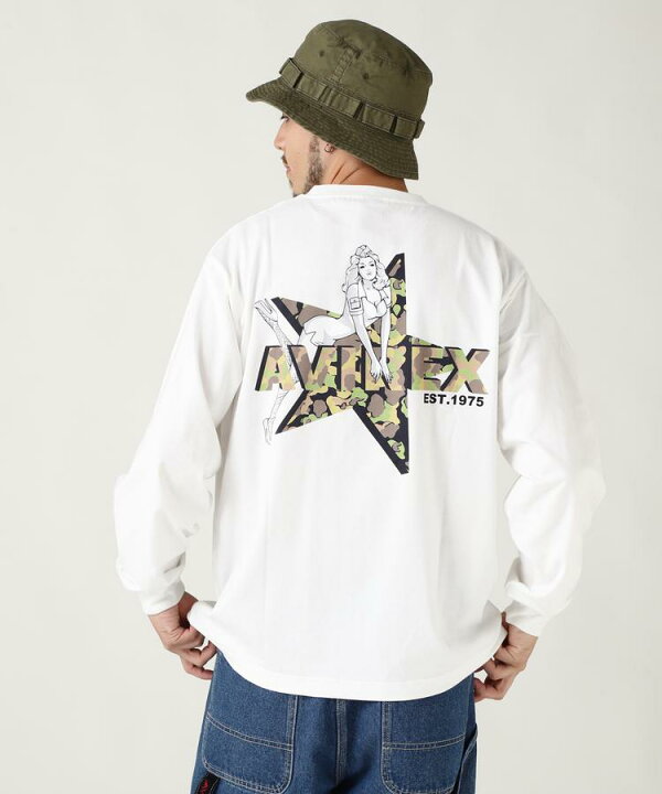 [アヴィレックス] CAMOUFLAGE STAR &amp; PINUP GIRL L/S T-SHIRT/カモフラージュ スター 楽天市場】AVIREX 公式通販｜《WEB限定》CAMOUFLAGE STAR & PINUP GIRL L/S T-SHIRT / カモファラージュ  スター＆ピンナップガール 長袖 Tシャツ(アビレックス アヴィレックス)メンズ 男性 : AVIREX