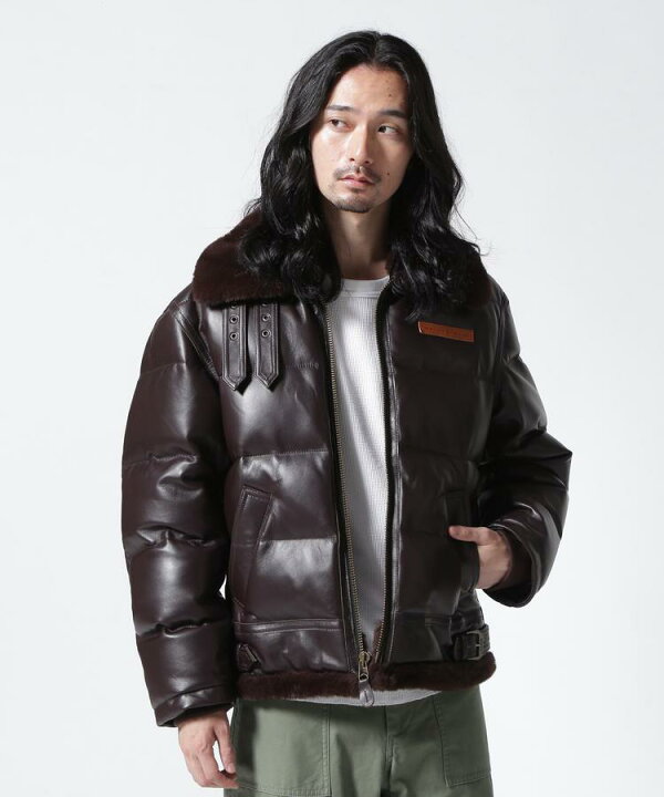 楽天市場】AVIREX 公式通販｜LEATHER DOWN BOMBER JACKET / レザー 