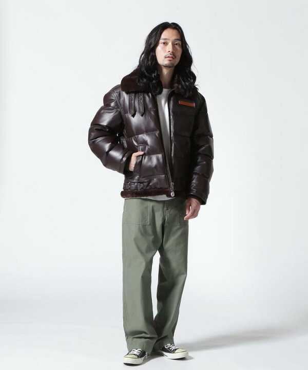楽天市場】☆SALE｜AVIREX 公式通販｜LEATHER DOWN BOMBER JACKET  