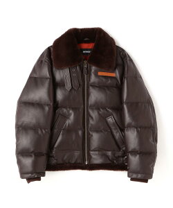 ��SALE�bAVIREX �����ʔ́bLEATHER DOWN BOMBER JACKET / ���U�[ �_�E�� �{�}�[ �W���P�b�g(�A�r���b�N�X �A���B���b�N�X)�����Y �j�����Z�[���i�ɂ����� �ԕi�s��
