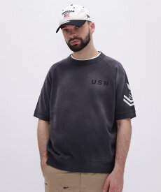 AVIREX 公式通販｜NAVAL SHORT SLEEVE SWEAT SHIRT / ネイバル 半袖スウェットシャツ(アビレックス アヴィレックス)メンズ 男性