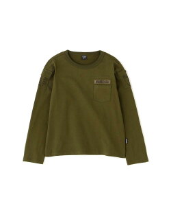 AVIREX ʔ́bsKIDS / LbYtFATIGUE CREW NECK LONG SLEEVE T-SHIRT / t@eB[O N[lbN OX[u(ArbNX ABbNX)LbY q j̎q ̎q jZbNX100cm 120cm 1