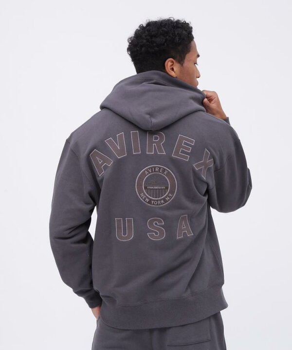 楽天市場】AVIREX 公式通販｜VARSITY LOGO ZIP SWEAT PARKA NYC 