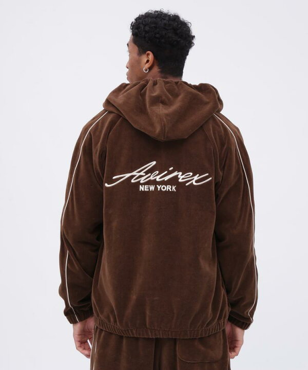 楽天市場】AVIREX 公式通販｜VELOUR ZIP PRAKA CURSIVE LOGO / ベロア  