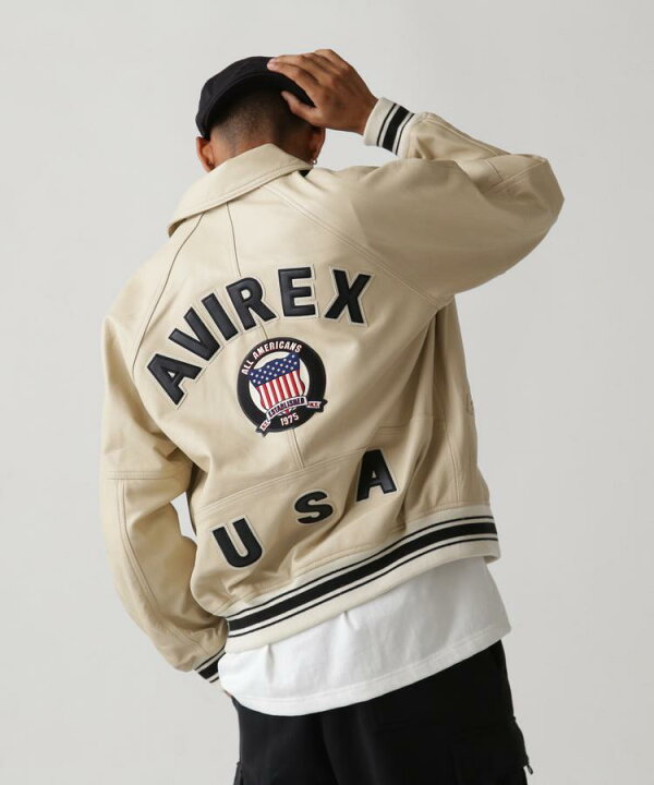 AVIREX 公式通販 LIGHT SIGNATURE VARSITY JACKET ライト シグネチャー バーシティー ジャケット アビレックス アヴィレックス メンズ 男性 AVIREX