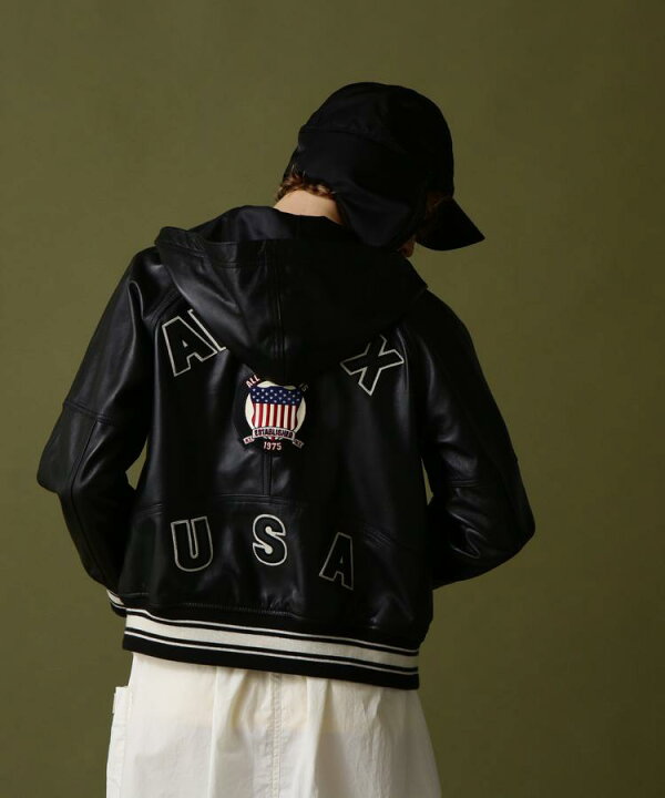 楽天市場】AVIREX 公式通販｜SIGNATURE HOODED LEATHER/ シグネチャー  