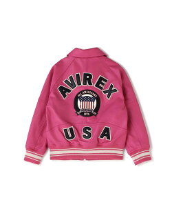 AVIREX ʔ́bsKIDfStLIGHT SIGNATURE VARSITY JACKET/Cg VOl`[ o[VeB[ WPbg(ArbNX ABbNX)LbY q j̎q ̎q jZbNX100cm 120cm 140cm