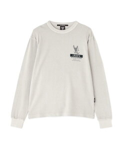 AVIREX ʔ́bFADE WASH HONEYCOMB WAFFLE T-SHIRT / tFChEHbV njJbt TVc(ArbNX ABbNX)Y j