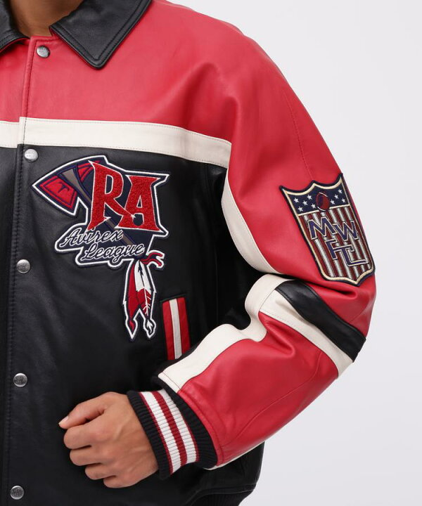 楽天市場】AVIREX 公式通販/VARSITY JACKET RED AXES / バーシティ 