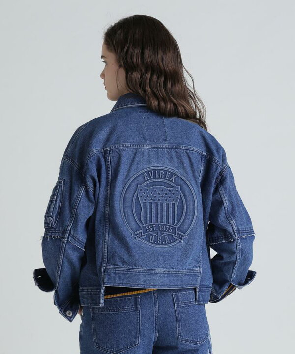 楽天市場】AVIREX 公式通販/L/S EMBOSSING DENIM JACKET/エンボス 