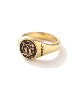 AVIREX ʔ́bsAVIREX by J.H.M CO.,LTD.t"VARSITY" SIGNATURE RING GOLD PLATED / "o[VeB" VOl`[ O S[h v[ebh(ArbNX ABbNX Wz[Ch)Y j 