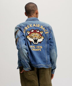 AVIREX ʔ́bsA.A.R.CtDENIM JACKET hCHAMPION CUSTOMh/fj WPbg g`sIJX^h(ArbNX ABbNX)Y j