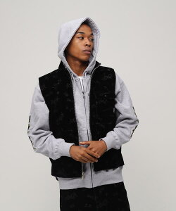 AVIREX ʔ́bFLOCKING DENIM VEST/tbLO fj xXg(ArbNX ABbNX)Y j