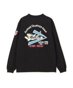 AVIREX ʔ́bEMB FLYING TIGER L/S T-SHIRT/tCO^CK[TVc(ArbNX ABbNX)Y j