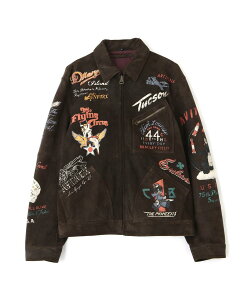 AVIREX ʔ́bsRESTORE COLLECTIONtSHEEP SUEDE TRACK JACKET hHISTORY GRAPHICh/V[vXG[h gbNWPbg(ArbNX ABbNX)Y j