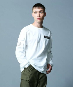 AVIREX ʔ́bLONG SLEEVE FATIGUE CREW NECK T-SHIRT/t@eB[O N[lbN  TVc(ArbNX ABbNX)i6113448/7831930005jY j