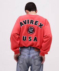 AVIREX ʔ́bVARSITY LOGO L/S T-SHIRT / o[VeB S TVc(ArbNX ABbNX)Y ji6123448/7834930002j