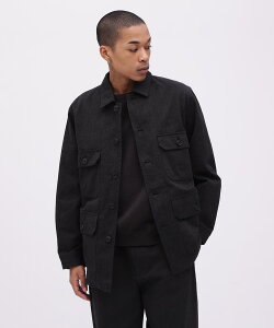 AVIREX ʔ́bsTFQP by HANDROOMtBLACK CHAMBRAY JACKET "A-1[B]" / Vu[WPbg(ArbNX ABbNX)Y j