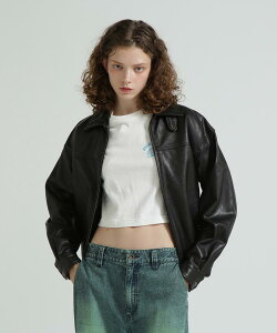 AVIREX ʔ́bsWOMANtGOAT VEGE SWING TOP/LEATHER JACKET/S[g xW XEBOgbv U[WPbg(ArbNX ABbNX)fB[X 