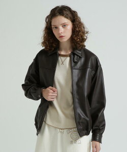 AVIREX �����ʔ́b�sWOMAN�tGOAT VEGE SWING TOP/LEATHER JACKET/�S�[�g �x�W �X�E�B���O�g�b�v ���U�[�W���P�b�g(�A�r���b�N�X �A���B���b�N�X)���f�B�[�X ����