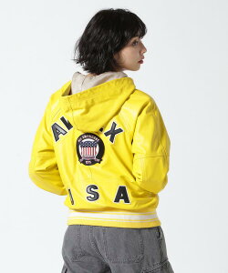 AVIREX �����ʔ́b�sWOMAN�tSIGNATURE HOODED LEATHER/�V�O�l�[�`���[ �t�[�h ���U�[(�A�r���b�N�X �A���B���b�N�X)���f�B�[�X ����