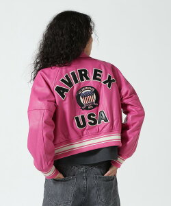 ZAVIREX ʔ́bsWOMAN/cXtLIGHT SIGNATURE VARSITY JACKET(ArbNX ABbNX)fB[X 